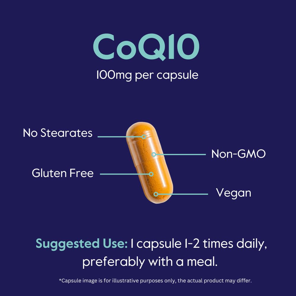 Gélules sans stéarates BESTVITE CoQ10 pour une formule pure et vegan.