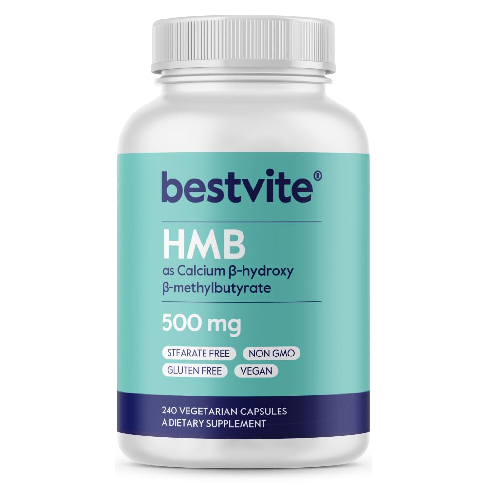 BESTVITE HMB 1000 mg par portion, capsule végétarienne, soutien musculaire potentiel après l’effort