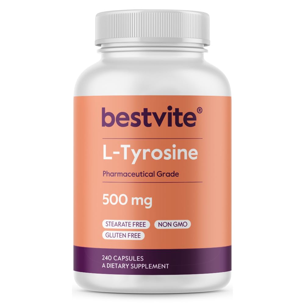 BESTVITE L-Tyrosine, bouteille: soutien potentiel à la concentration et à la clarté mentale.