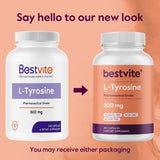 BESTVITE L-Tyrosine, étiquette GMP: fabricant certifié, garantissant procédés et contrôle qualité.