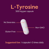 BESTVITE L-Tyrosine, fiche produits: sans stéarates et origine États-Unis, qualité assurée.