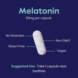 BESTVITE Mélatonine – Haute dosage: capsule pratique pour le sommeil.