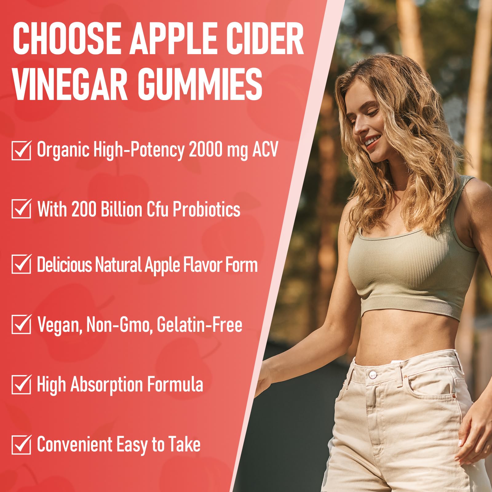 Bestwekk ACV Probiotiques gommes sur fond clair, fraîcheur fruitée et facilité d’utilisation