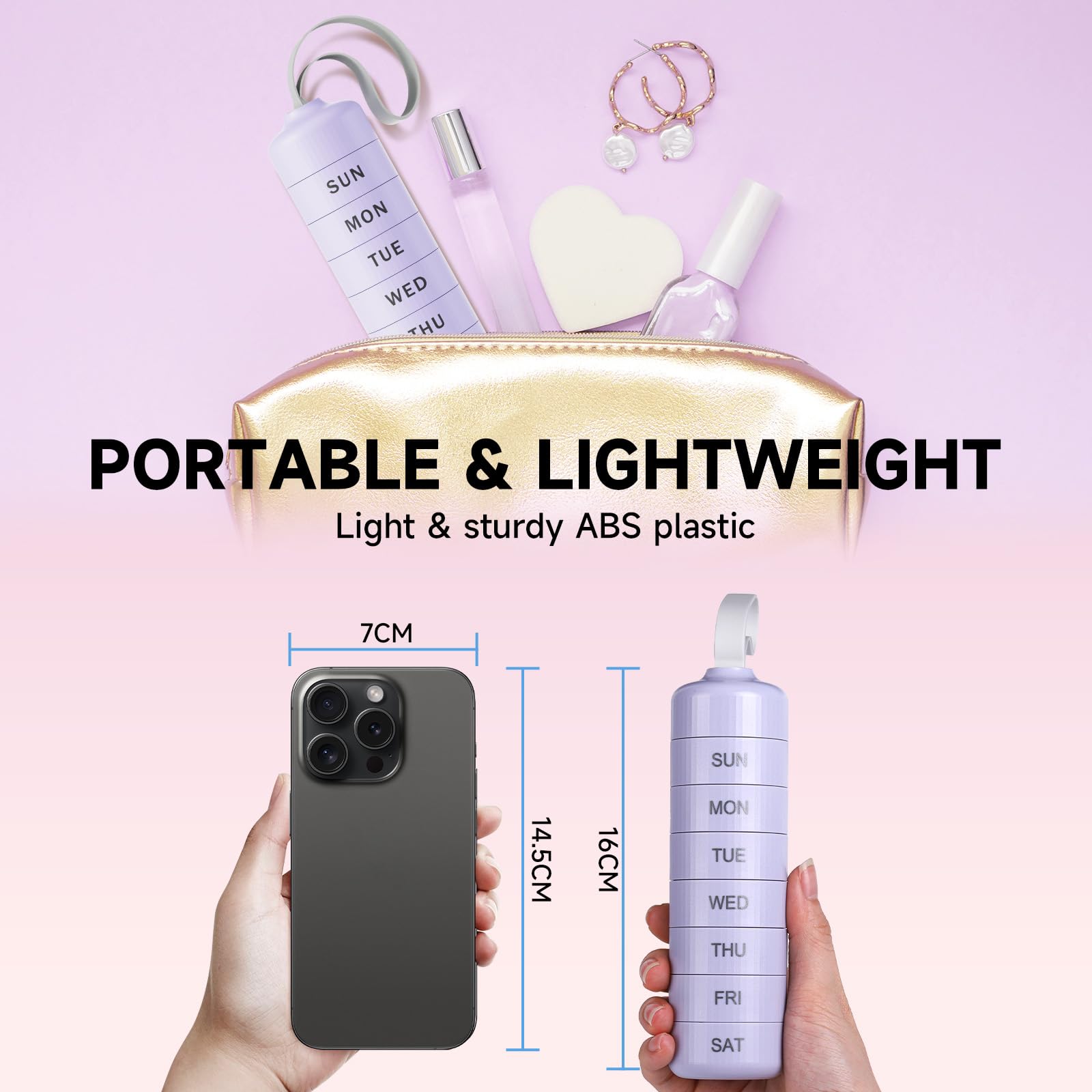 Boîtier Betife ABS durable protégeant vos médicaments pendant le voyage.