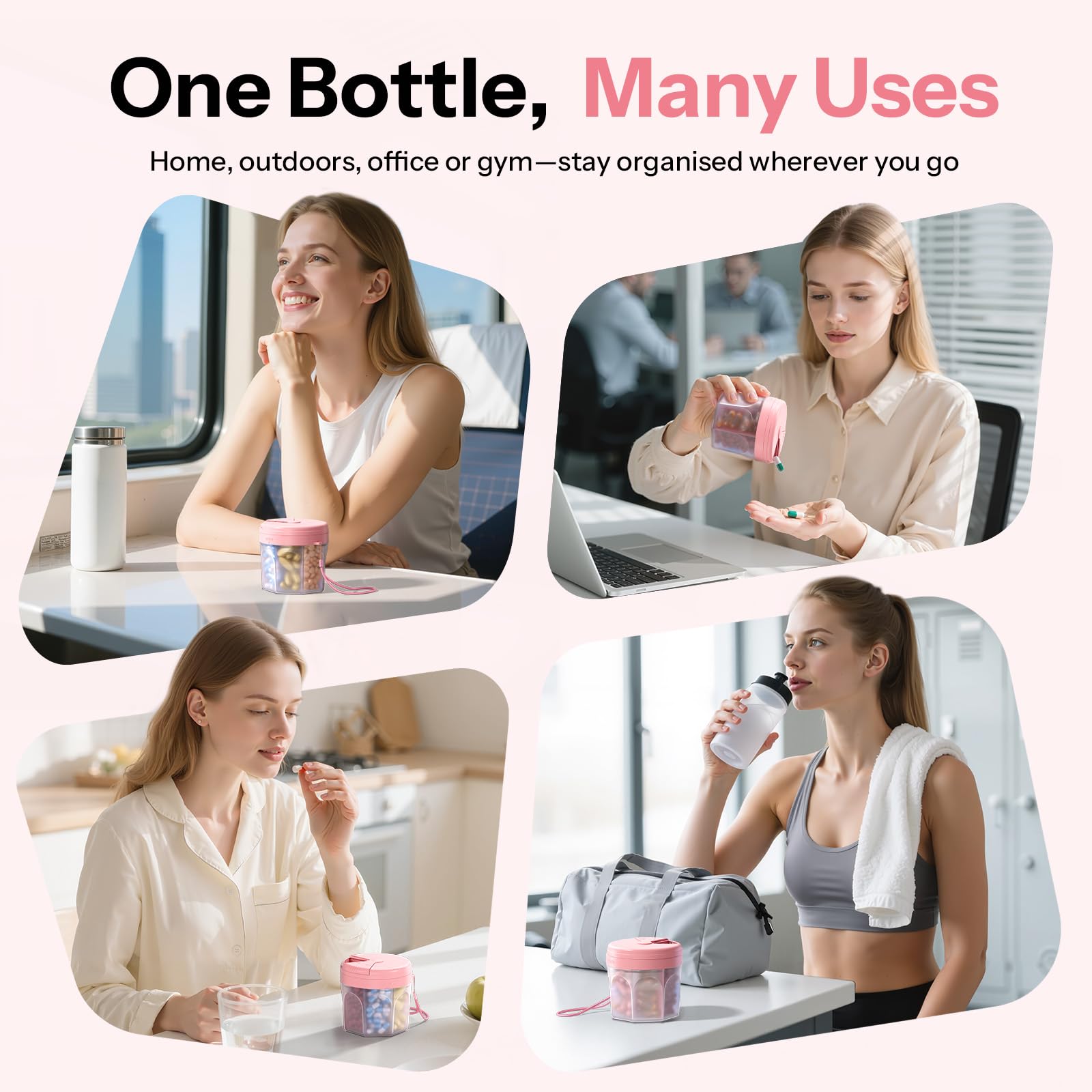 Betife boite gelules rose compacte ajoute une touche stylée au quotidien.