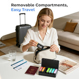 Boite pilules noire compacte Betife, facile a transporter