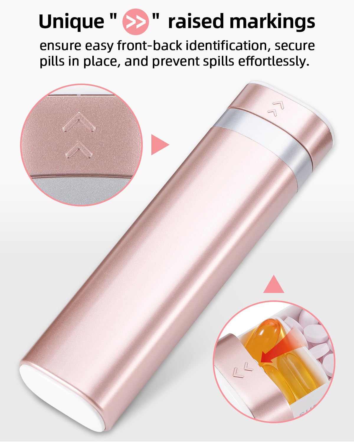 Betife sans BPA inodore rose, matériau sûr et hygiénique pour l'usage quotidien.
