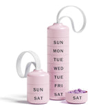 Betife organiseur pilules 7 jours rose, compagnon pratique pour voyage et routine
