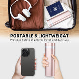Betife voyage essentiel rose, compagnon pratique pour une routine de vitamines.