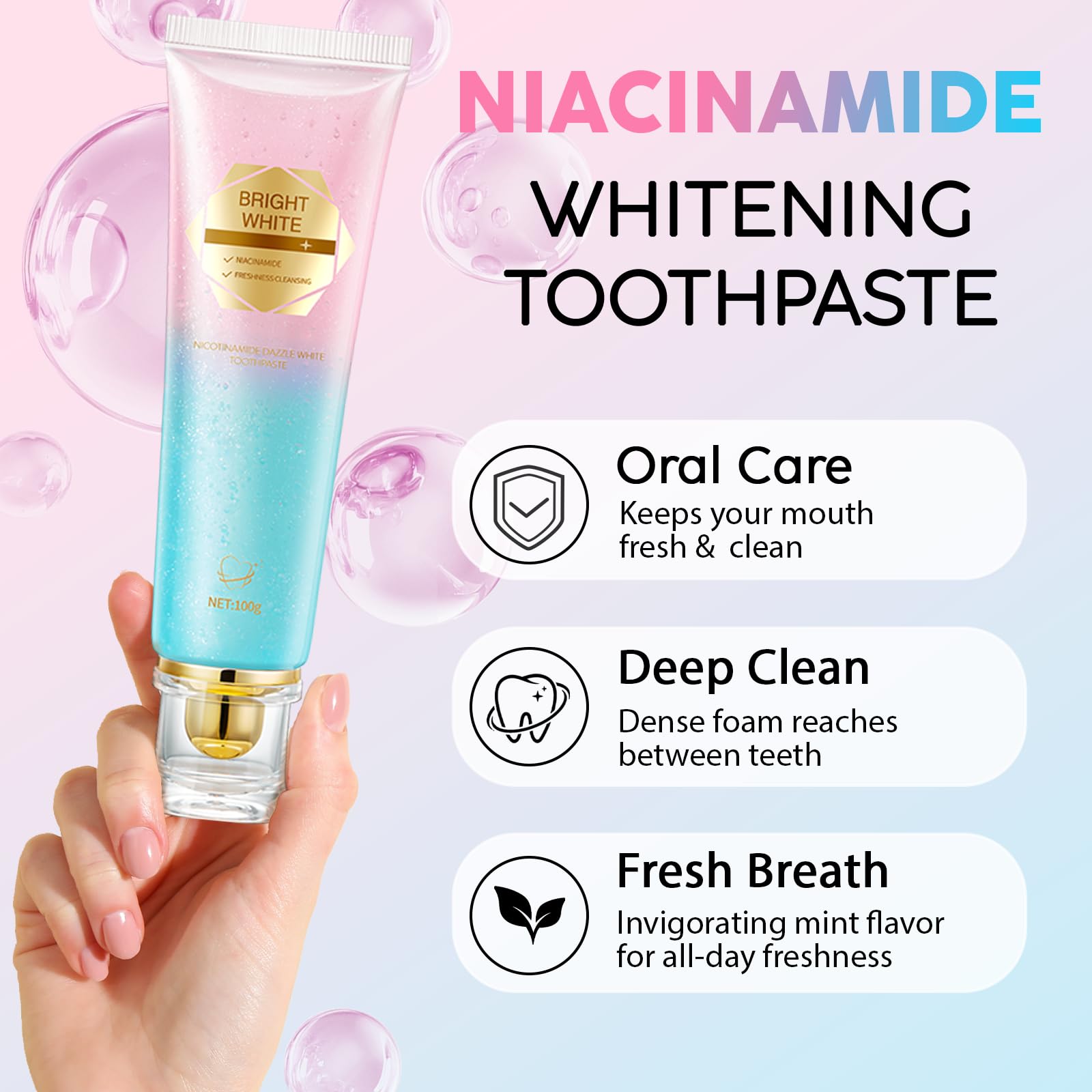 BETTENKO Niacinamide vue gencives saines et haleine fraîche.