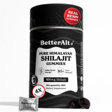 Better Alt Gommes Shilajit Himalaya dans l'emballage, prêt à booster l'énergie en déplacement.