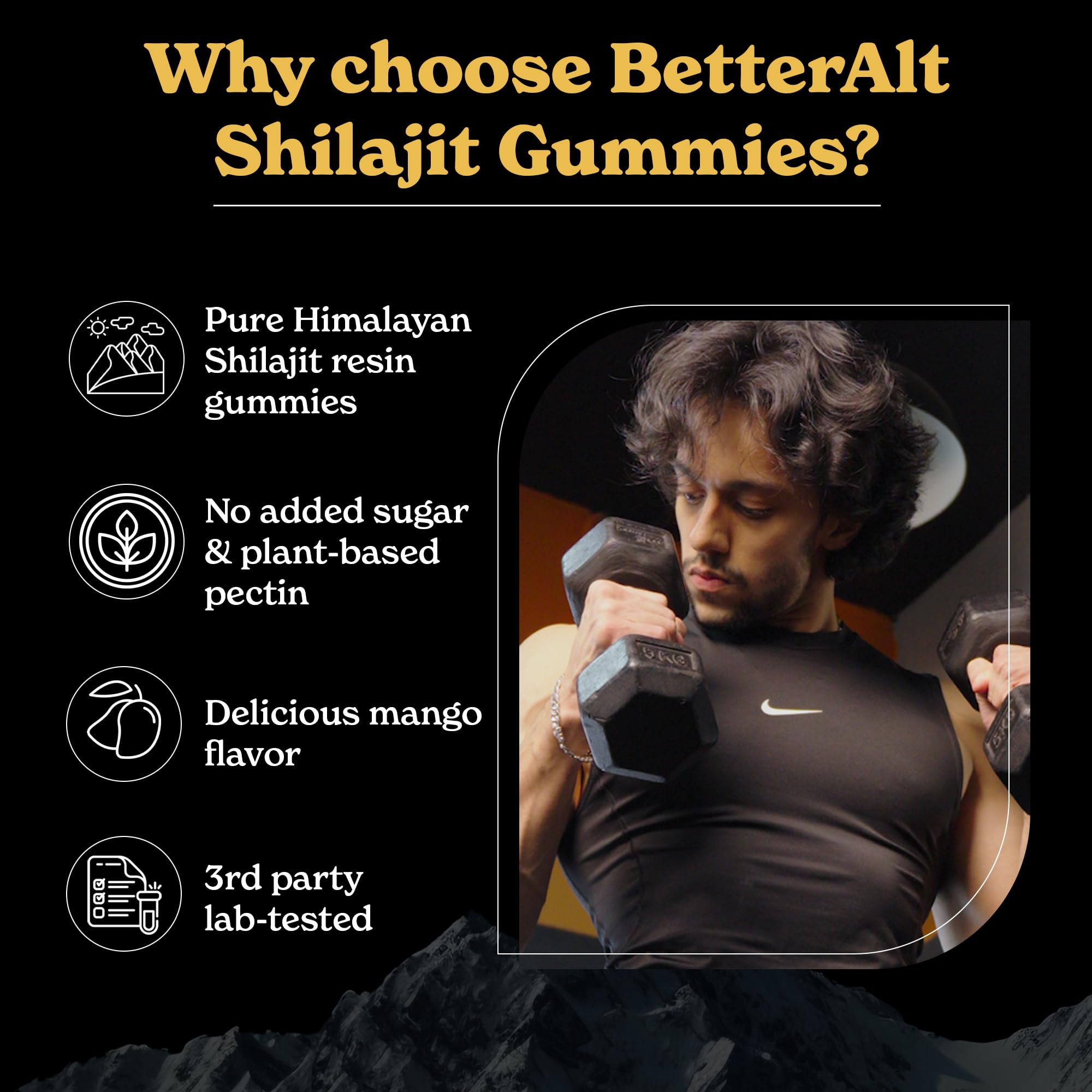 Better Alt Gomme Shilajit Mango – amélioration de l'endurance pour les activités.
