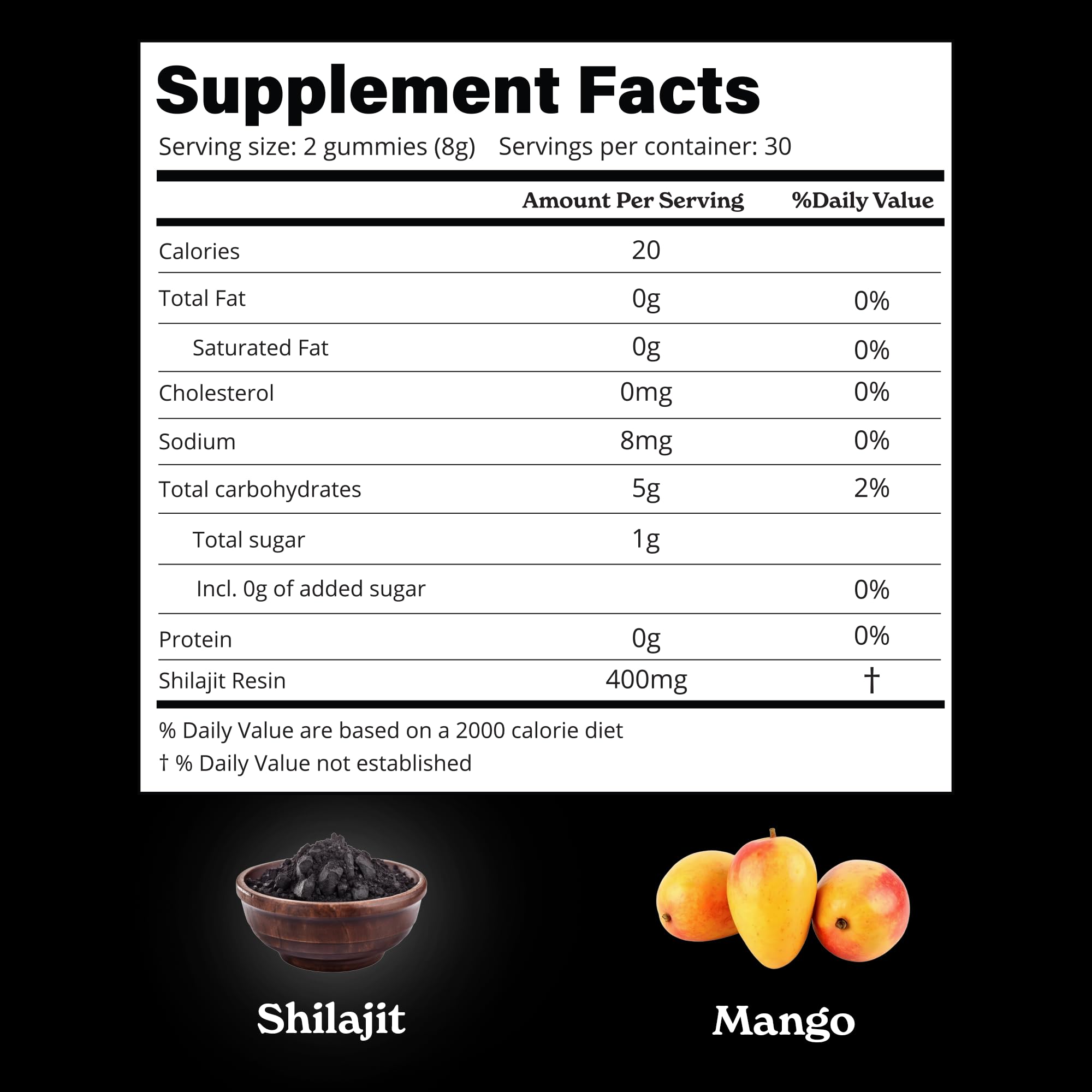 Better Alt Gomme Shilajit Mango – boost d'énergie naturel au quotidien.