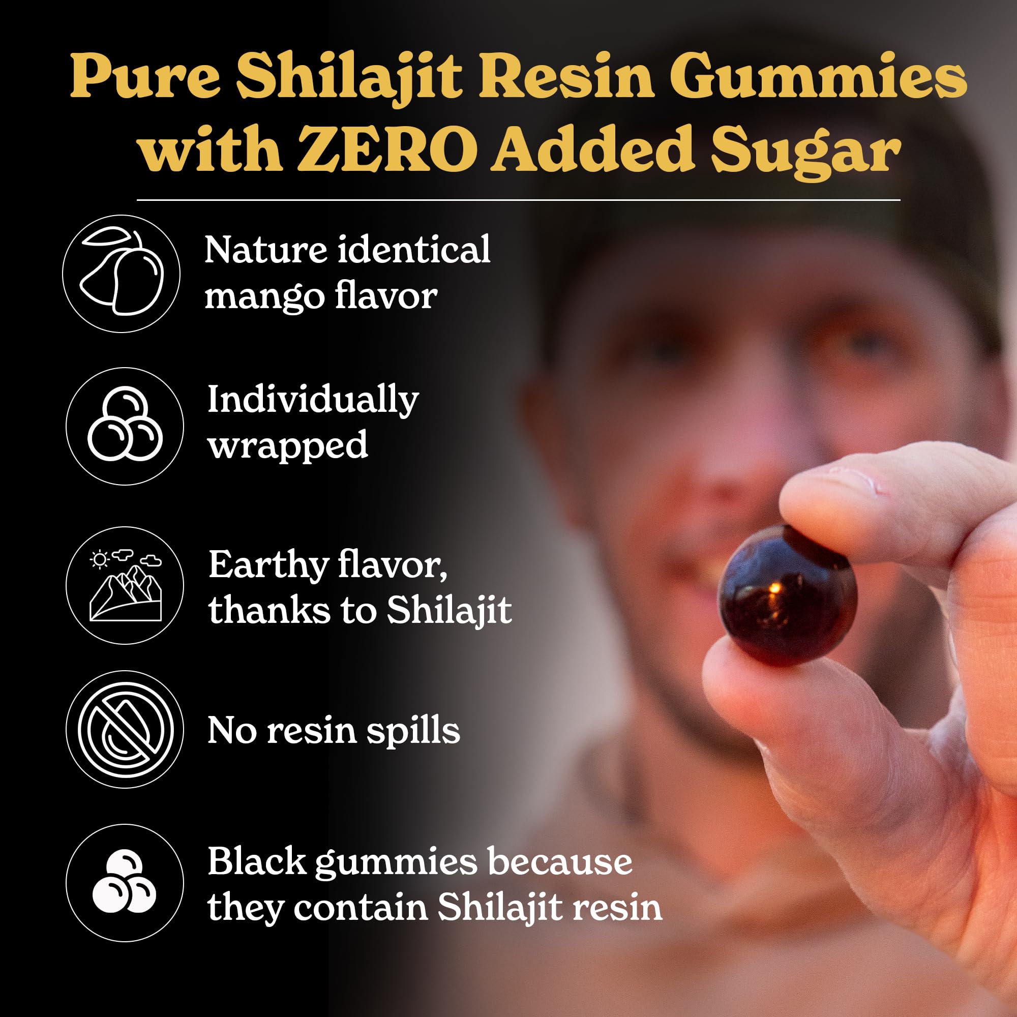 Better Alt Gomme Shilajit Mango – soutien immunitaire grâce aux minéraux.