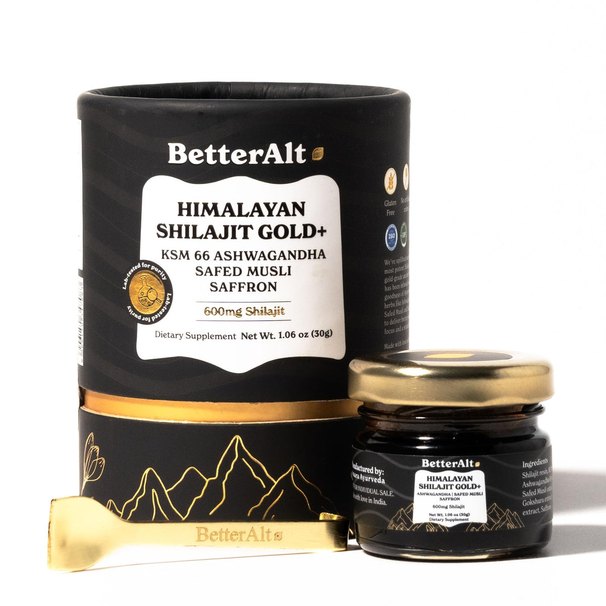 Better Alt Shilajit Gold – bouteille 30 g, soutien à l’endurance et récupération.