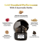 Better Alt Shilajit Gold – cuillère montrant texture riche prête avant entraînement.