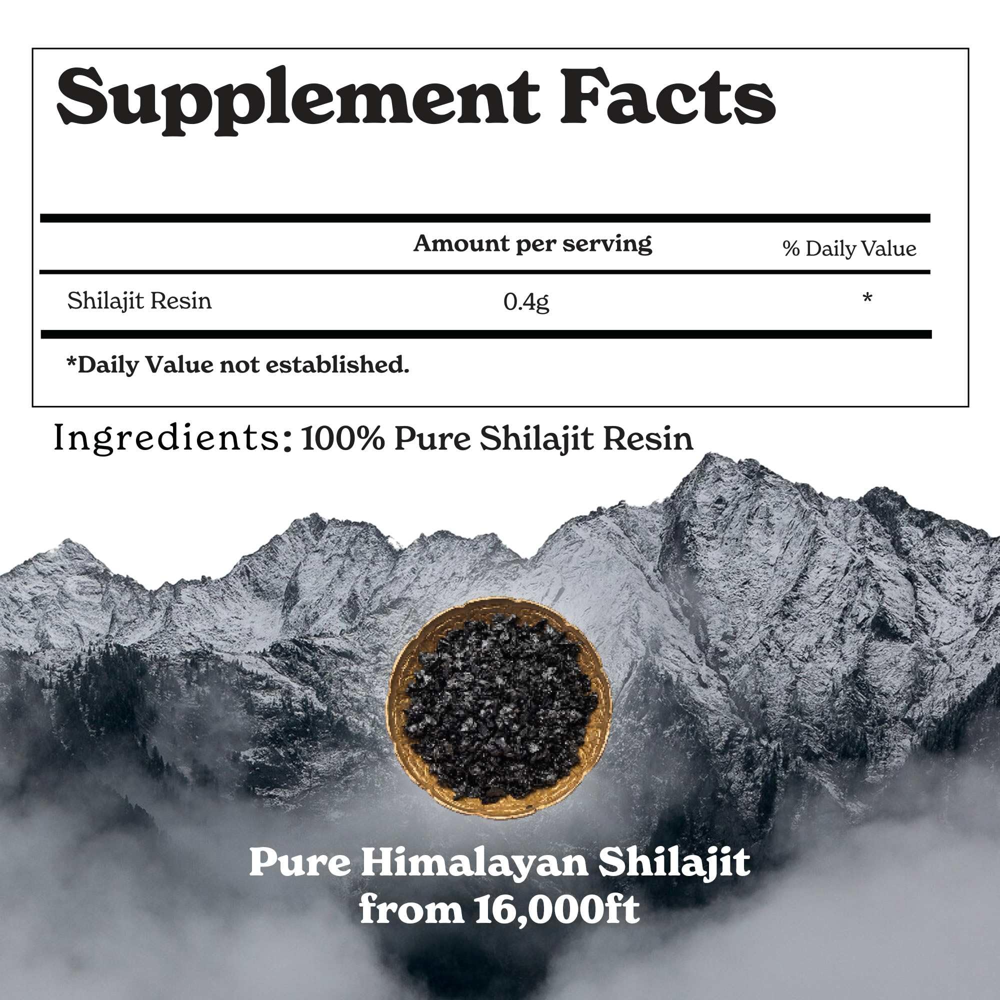 Better Alt résine Shilajit Himalaya — cuillère en cuivre incluse pour mesurer facilement.