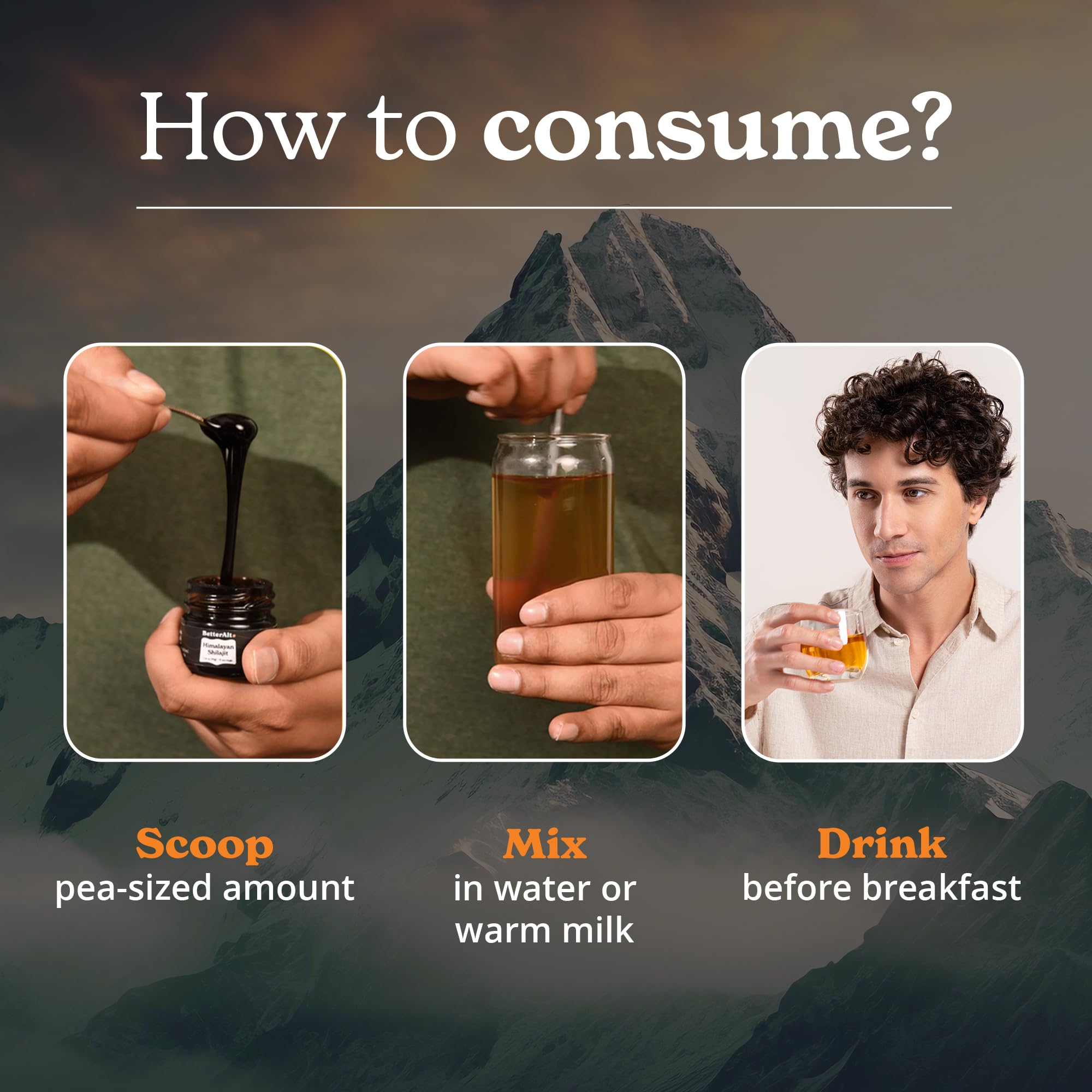 Better Alt résine Shilajit Himalayenne, expérience sensorielle authentique des montagnes.