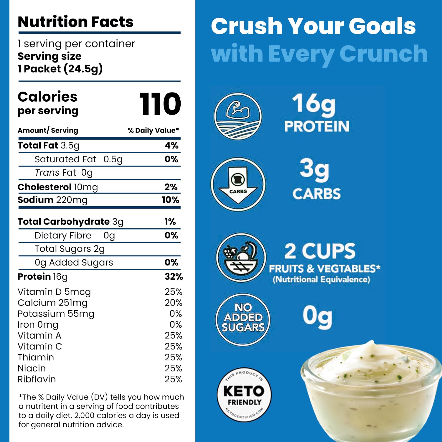 Better Than Good Keto Ranch Puffs — sachet refermable, idéal pour la pause et le trajet.
