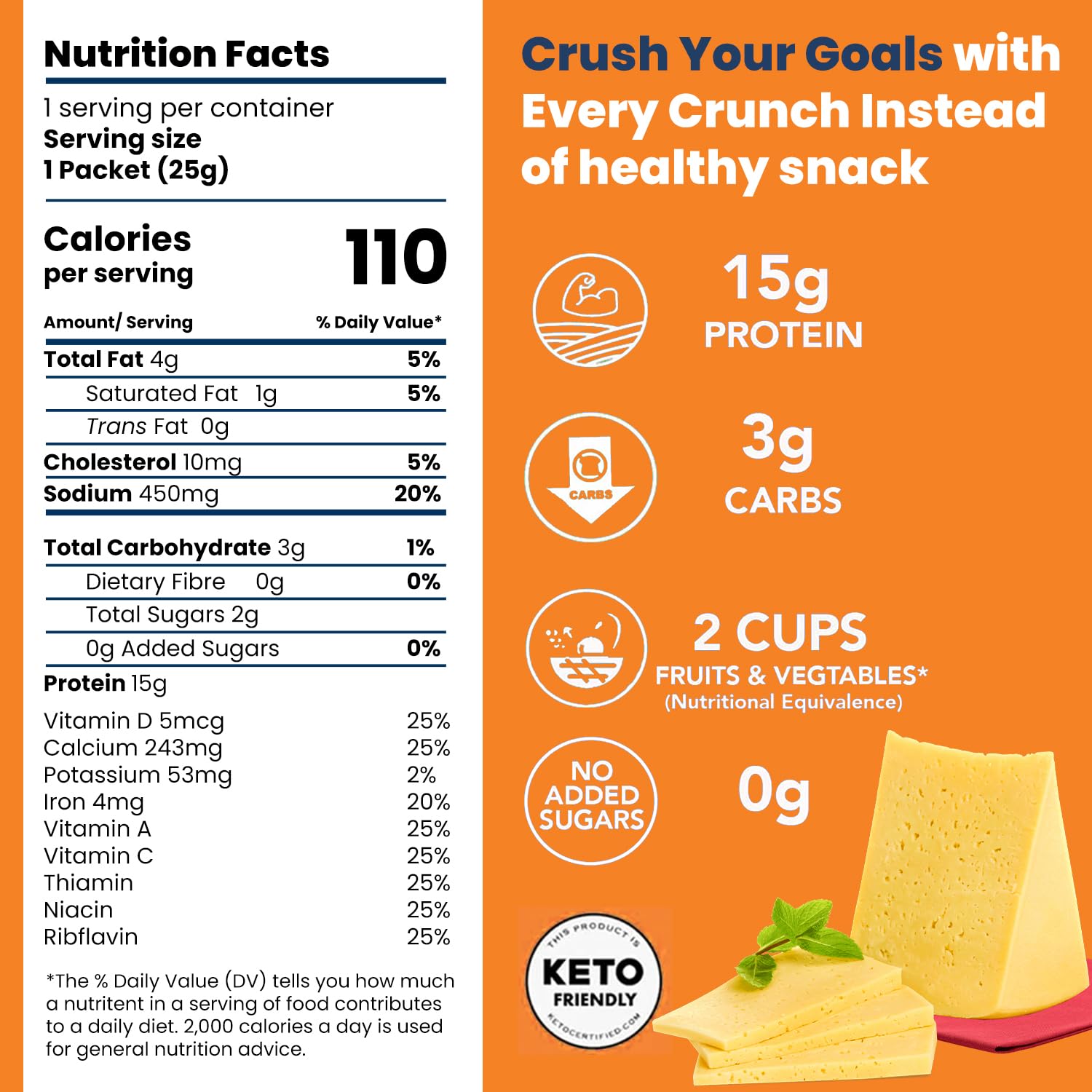 Texture croustillante des puffs cheddar keto idéale pour collation protéinée