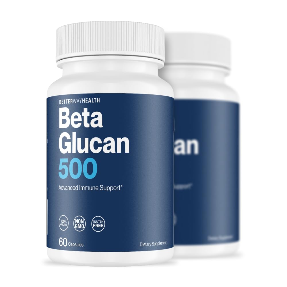 Better Way Health Beta Glucan 500 - bouteille d’apparence claire pour une utilisation quotidienne pratique