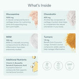 Vitamine C incluse favorisant le collagène et la solidité des tissus articulaires.
