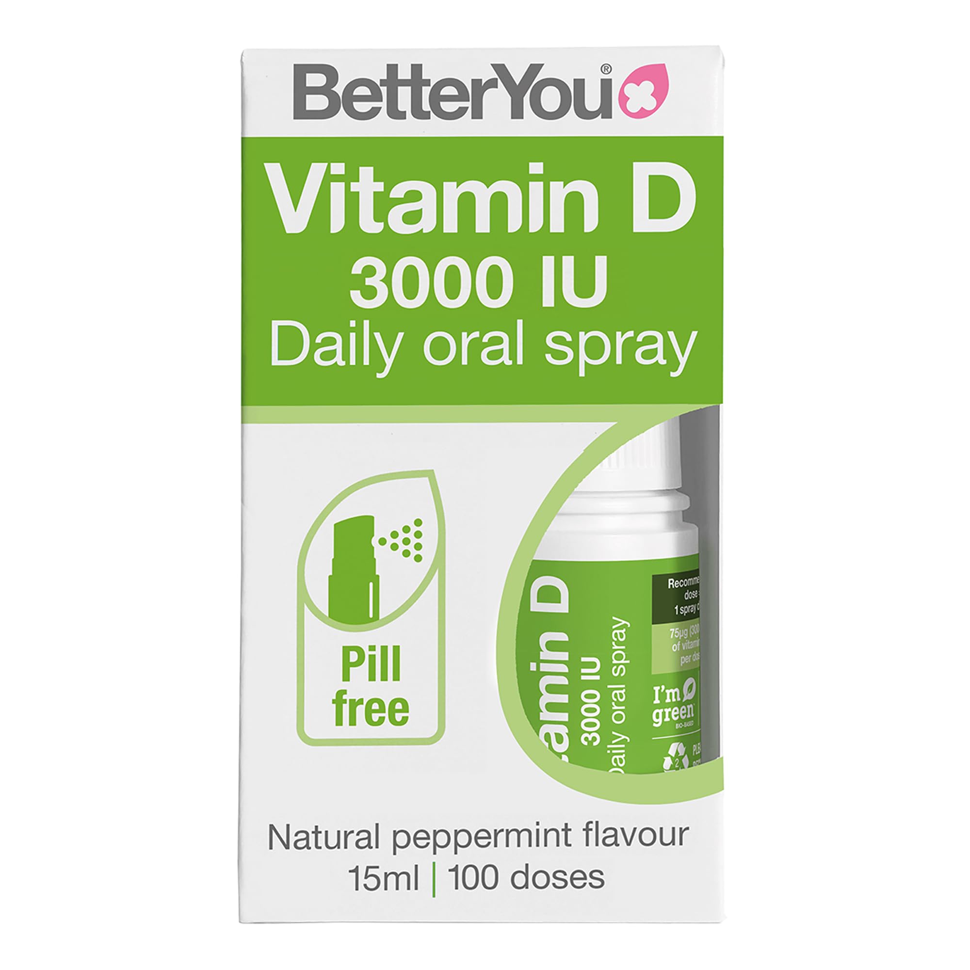 BetterYou D3000 Spray Vegan: produit conforme au mode de vie vegan.