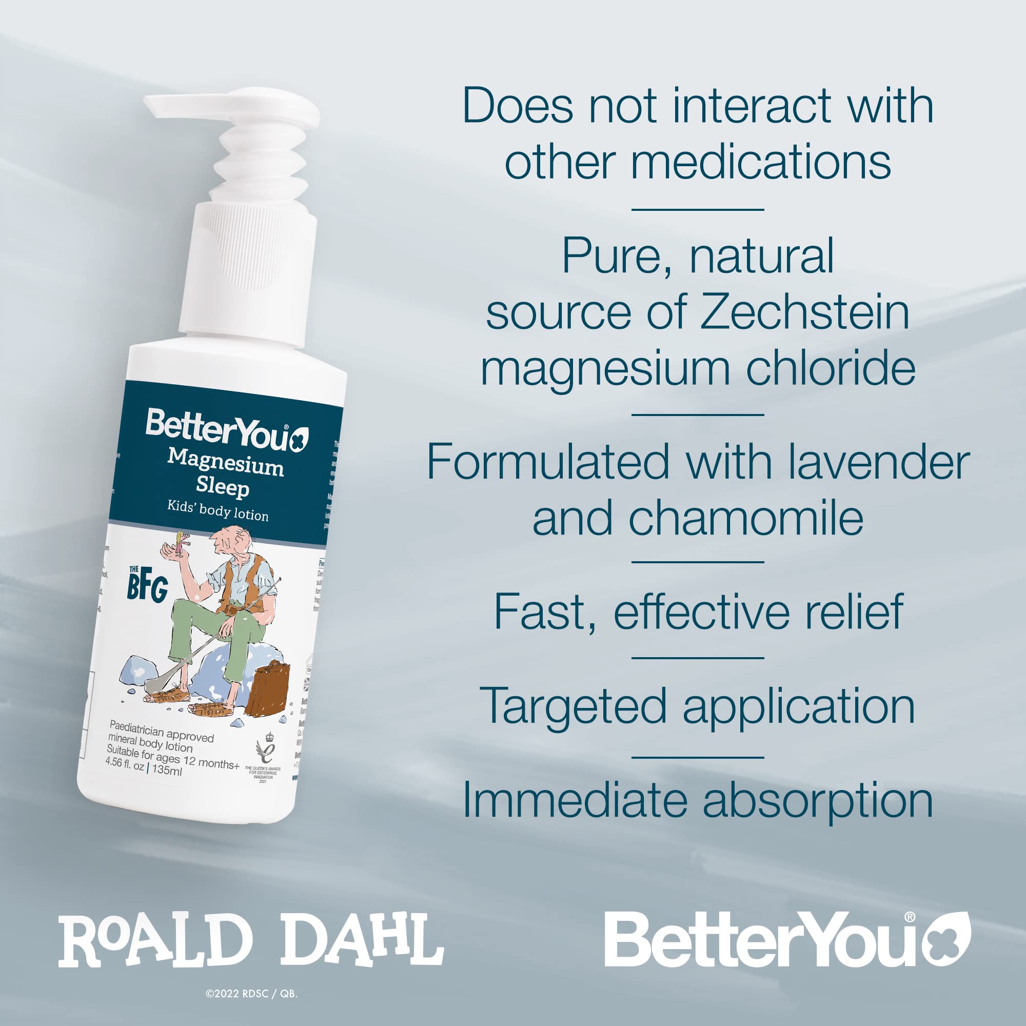 BetterYou Hydratation Douce Enfant – peau nourrie après le soin du soir.