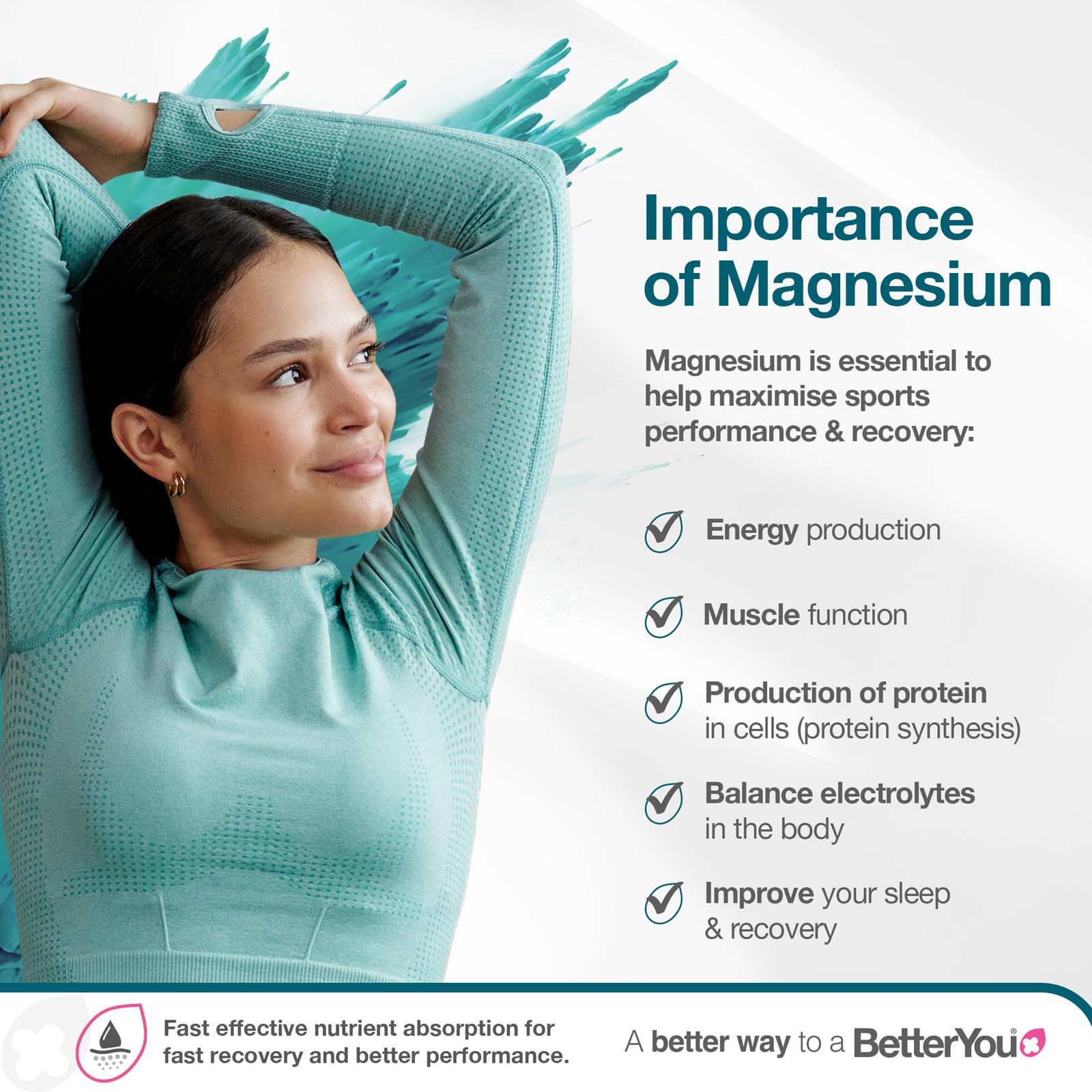 BetterYou Magnésium Gel: soutien des articulations après l’effort.