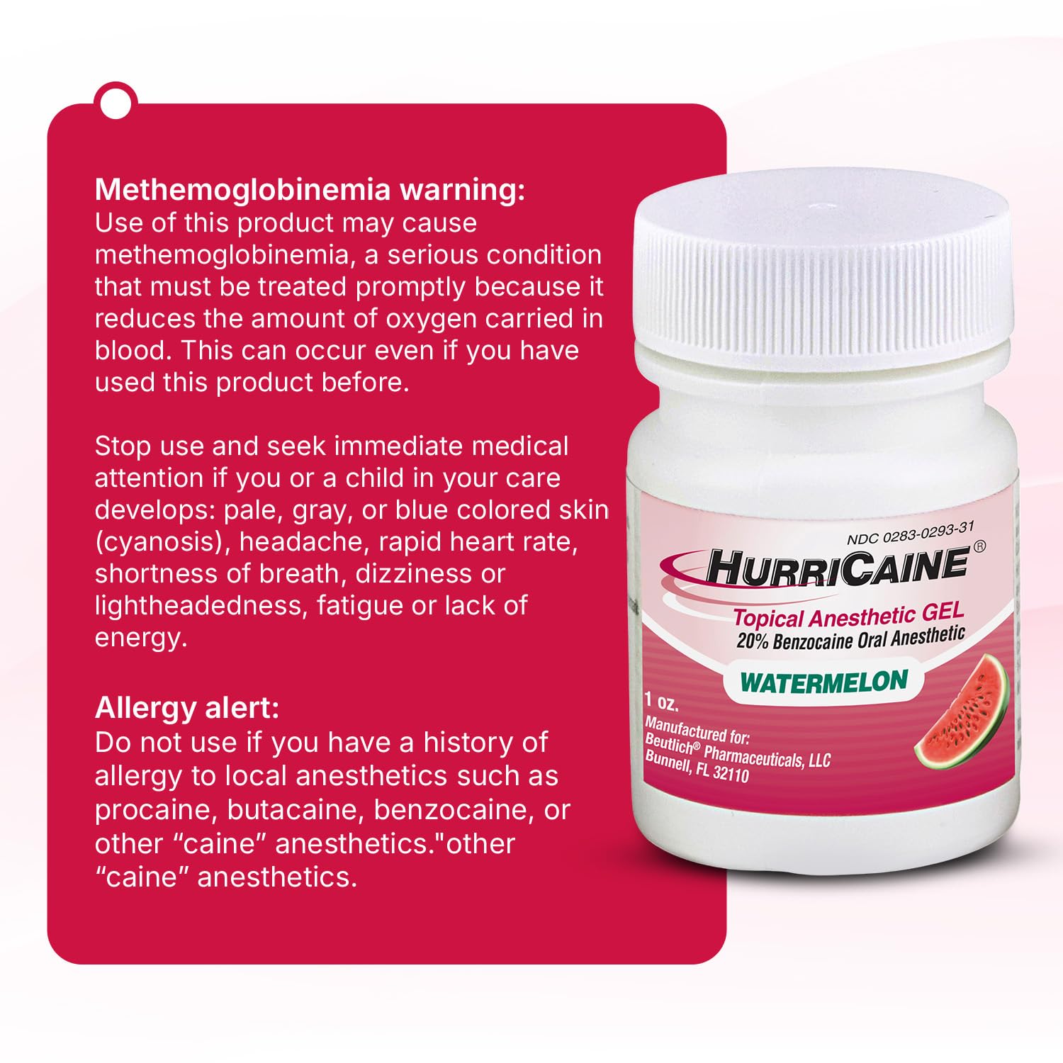 Beutlich LP Pharmaceuticals Hurricaine usage dentaire pour intervention locale