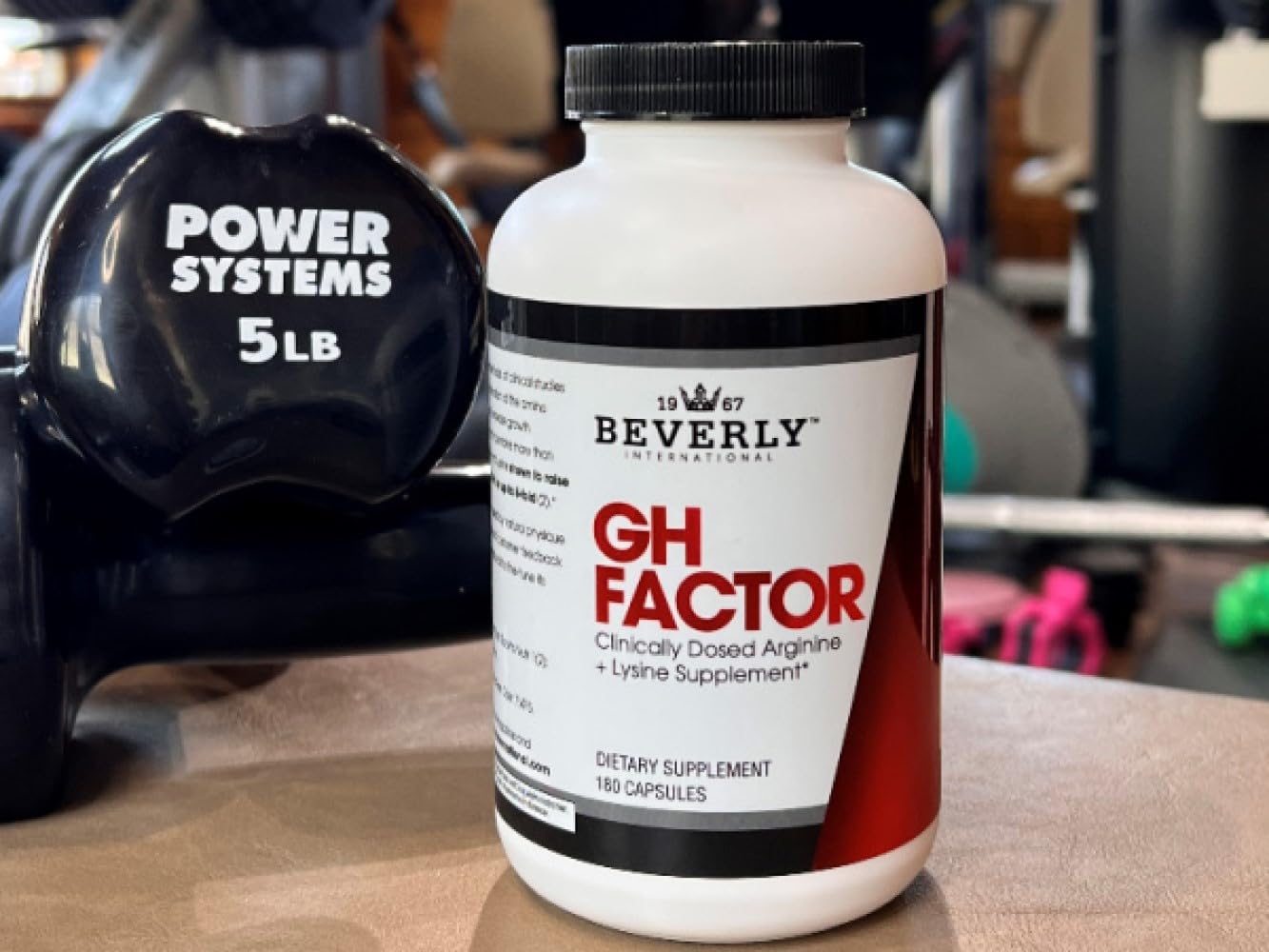 GH Factor Beverly International — association arginine et lysine, soutien possible à la définition corporelle.