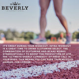 Be Beverly International Glutamine Select, sans sucre ni sodium, boisson sportive polyvalente.