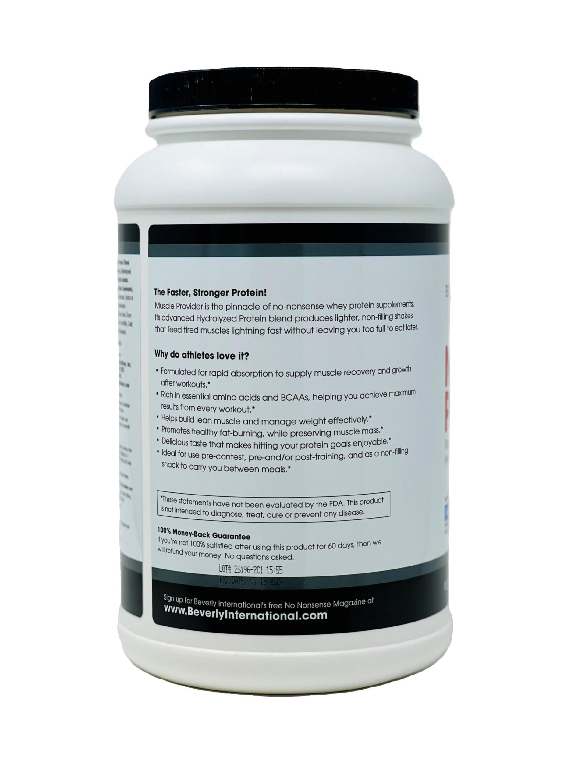Beverly International Muscle Provider hydrolysat-proteine: protéine de haute qualité, assimilation rapide.