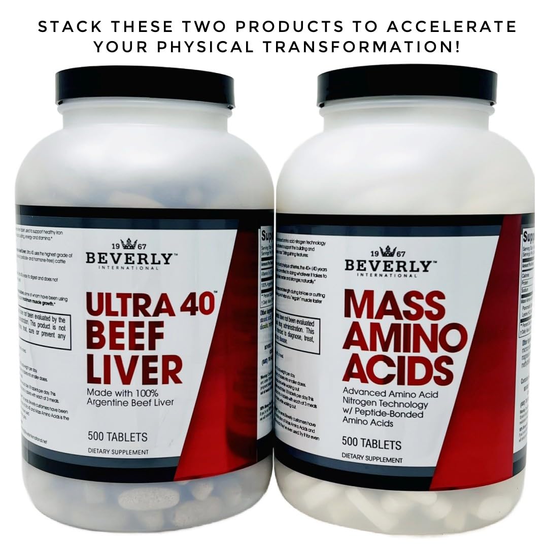 Beverly International Ultra40 – capsules de foie de bœuf séché pour soutenir les habitudes sportives.