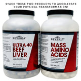 Beverly International Ultra40 – capsules de foie de bœuf séché pour soutenir les habitudes sportives.