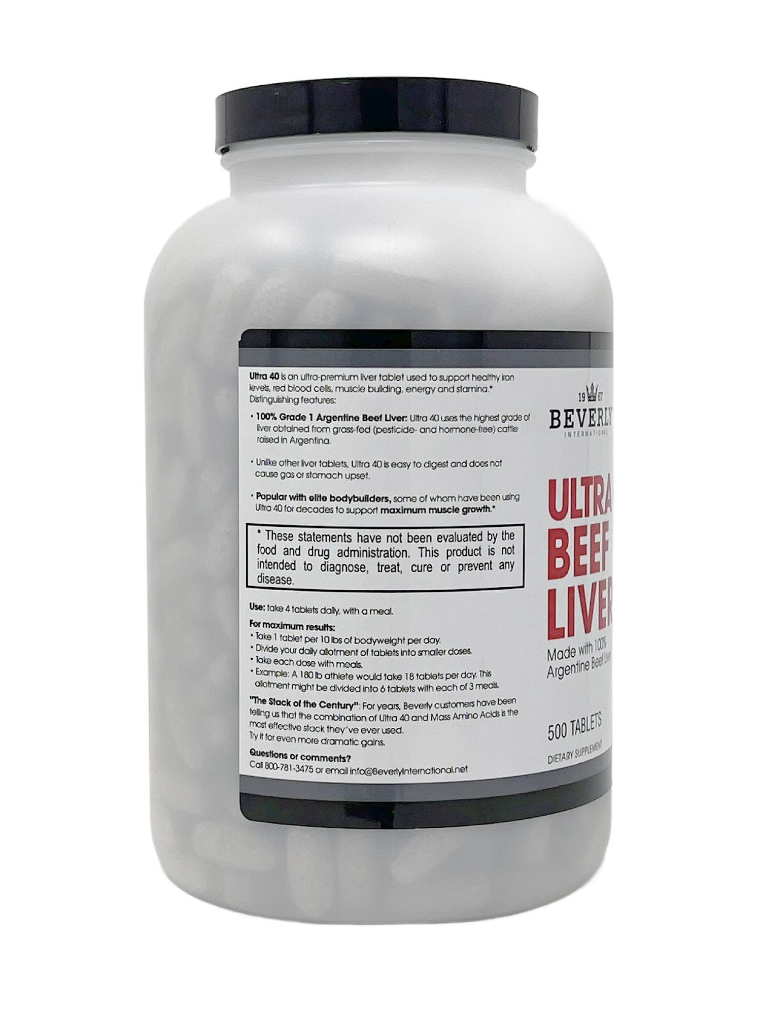 Ultra40 – tablettes de foie de bœuf séché idéales pour les séances d’entraînement et l’endurance.
