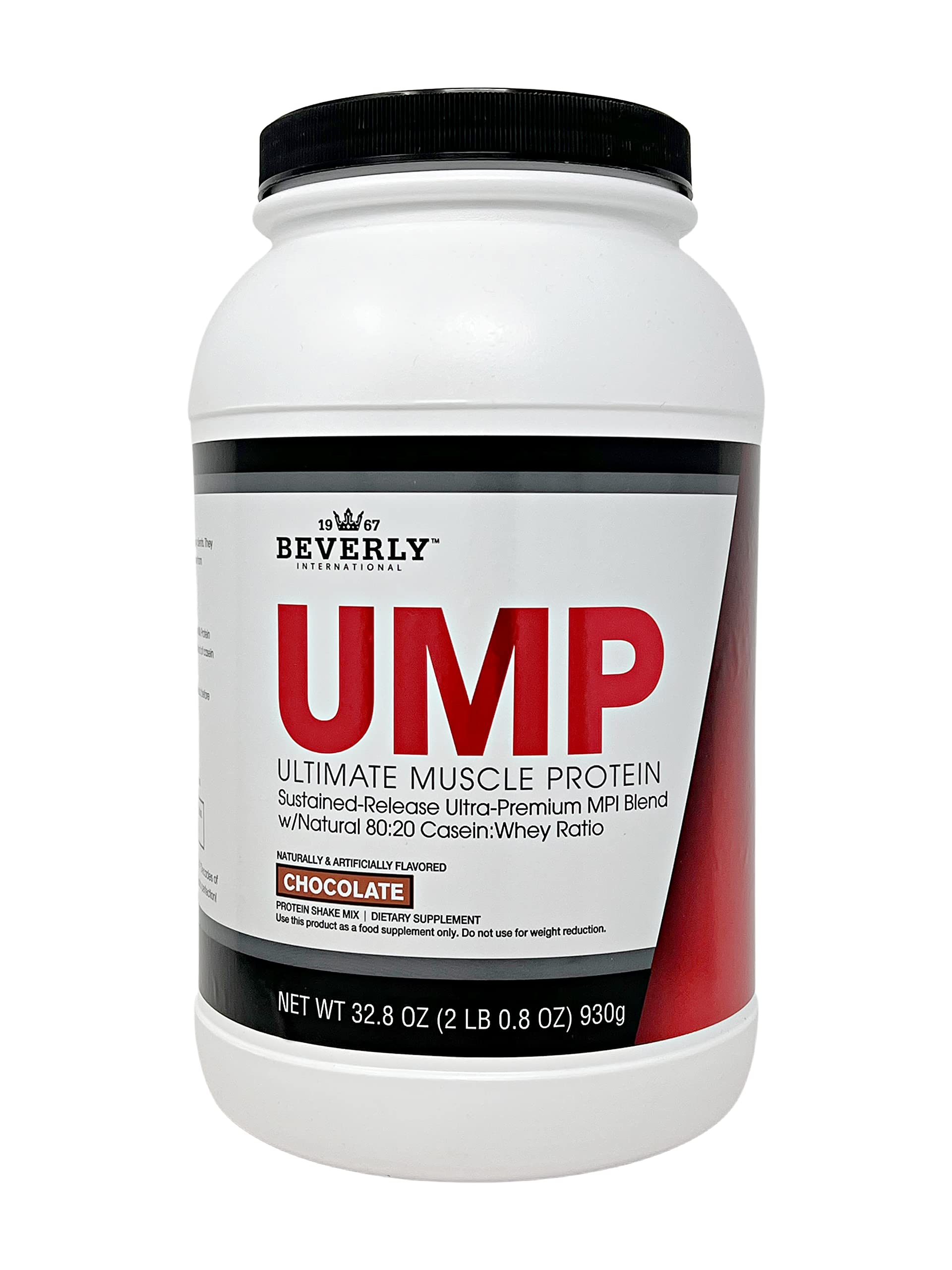 Beverly International UMP Poudre Protéine Chocolat prête à mélanger.
