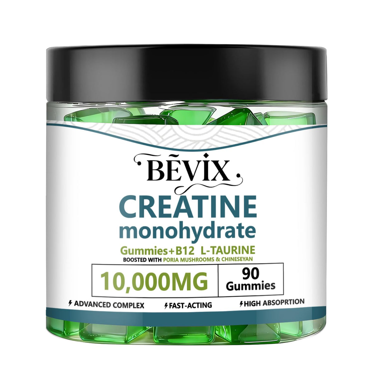 BEVIX gommes de créatine – préparation pré-entraînement et énergie rapide.