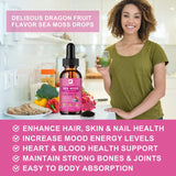 Étiquette Sea Moss Beworths affichant les ingrédients biologiques et vegan.