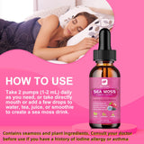 Flacon Sea Moss Beworths ambré, impression premium et conservation optimale.