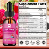 Ingrédients naturels Sea Moss Beworths: algues irlandaises et extraits bénéfiques.