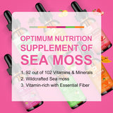 Verre d’eau avec gouttes Sea Moss Beworths, ajout facile au rituel matinal.
