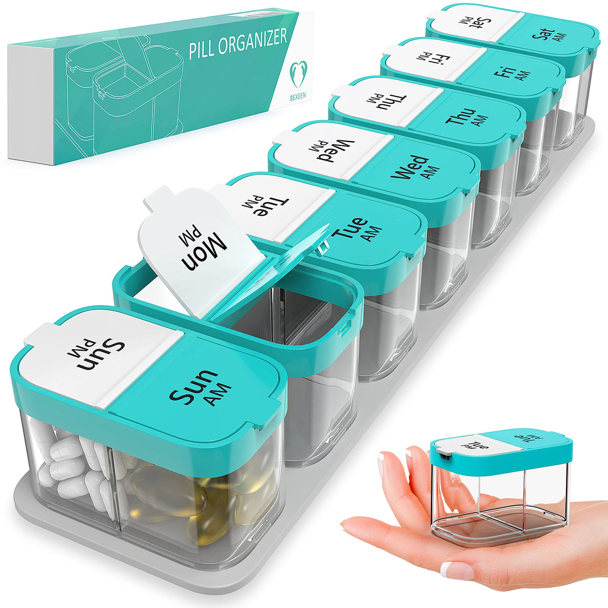 BEXEEN organisation-semaine-xl: planification hebdomadaire simple des pilules.