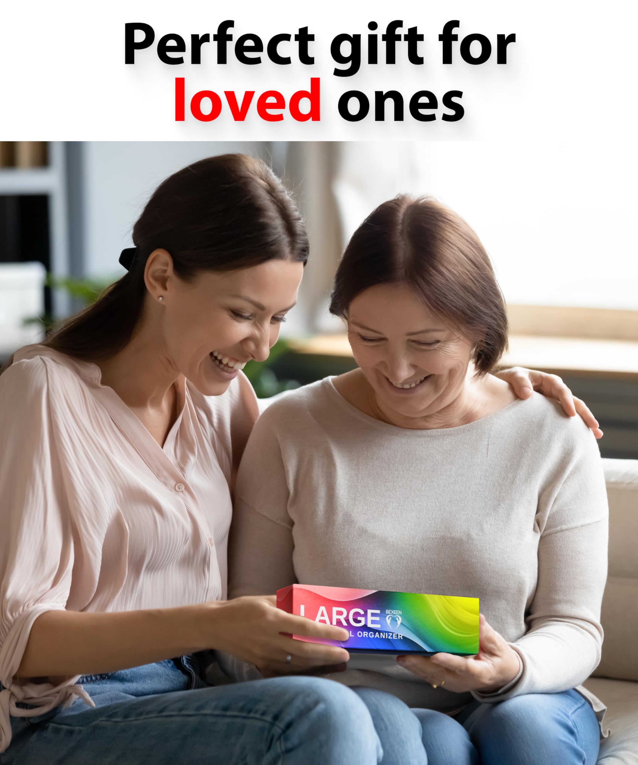 BEXEEN Pilulier XL – idée cadeau pratique pour quelqu’un qui organise ses jours.
