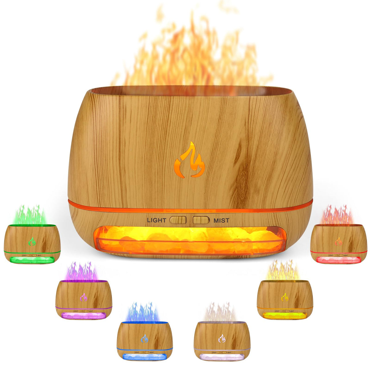 Beyn diffuseur ultrasonique avec bois grain pour diffusion douce d'huiles essentielles.