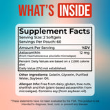BEYOND LONGEVITY Astaxanthine 12 mg – emballage: transparence sur l'origine microalgue naturelle