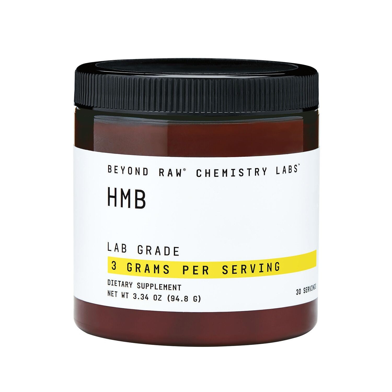BEYOND RAW Chemistry Labs HMB Poudre – dosage précis pour soutenir l'entraînement.