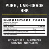 BEYOND RAW Chemistry Labs HMB Poudre – poudre légère à ajouter dans un smoothie post-entraînement.