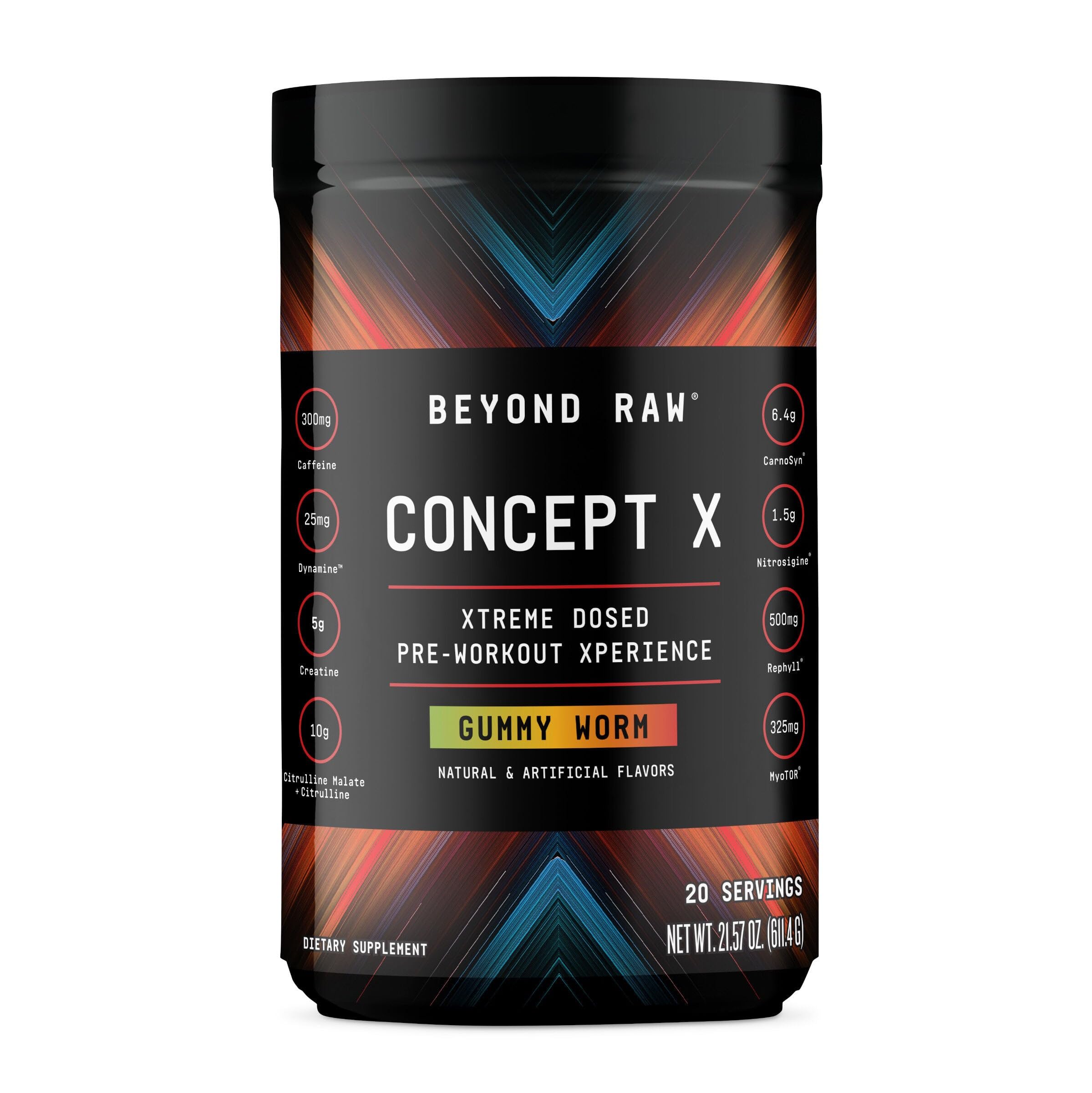 BEYOND RAW Concept X: bouteille-poudre prête pour des entraînements énergisés et concentrés.