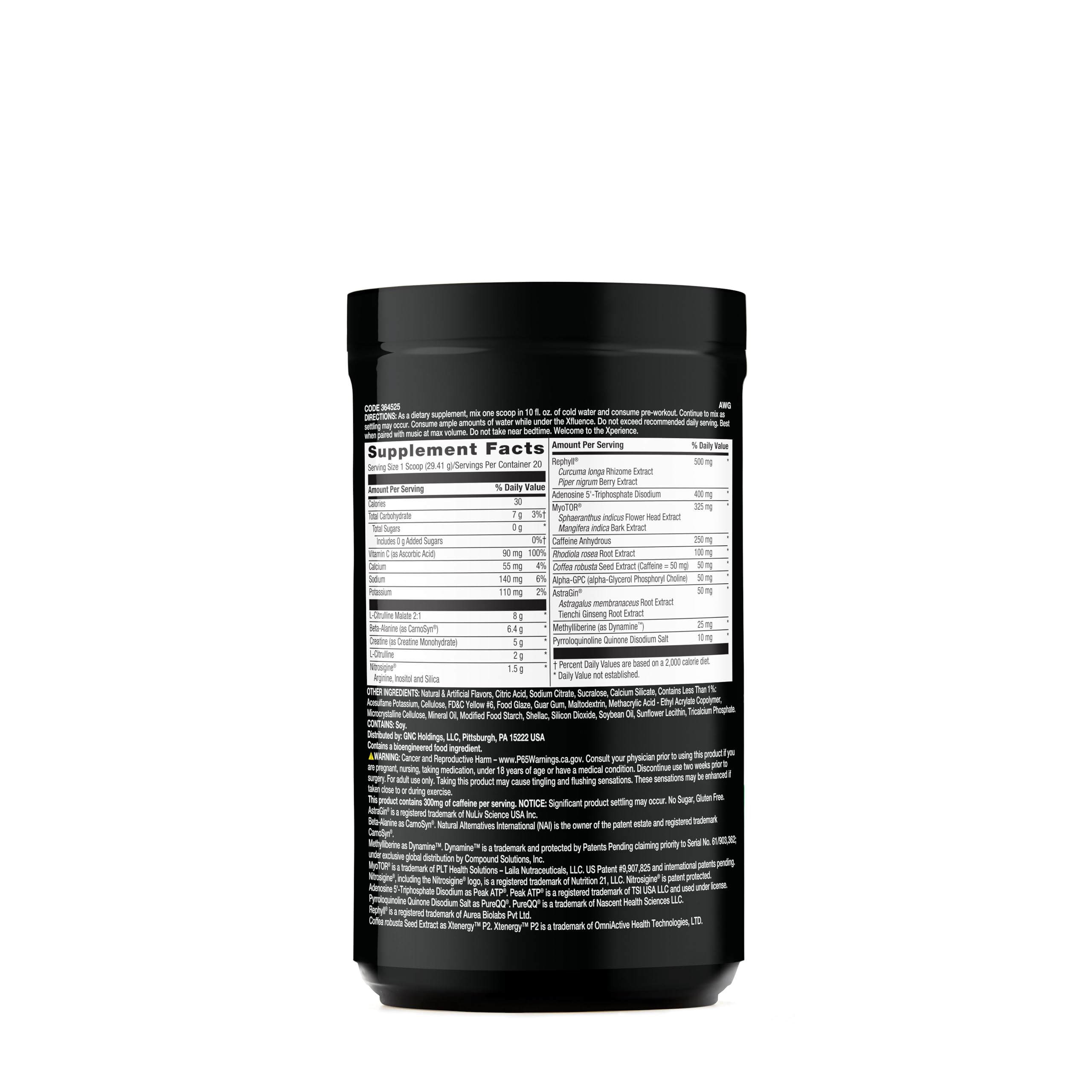 BEYOND RAW Concept X, dose pré-entraînement 300 mg de caféine pour énergie et endurance.